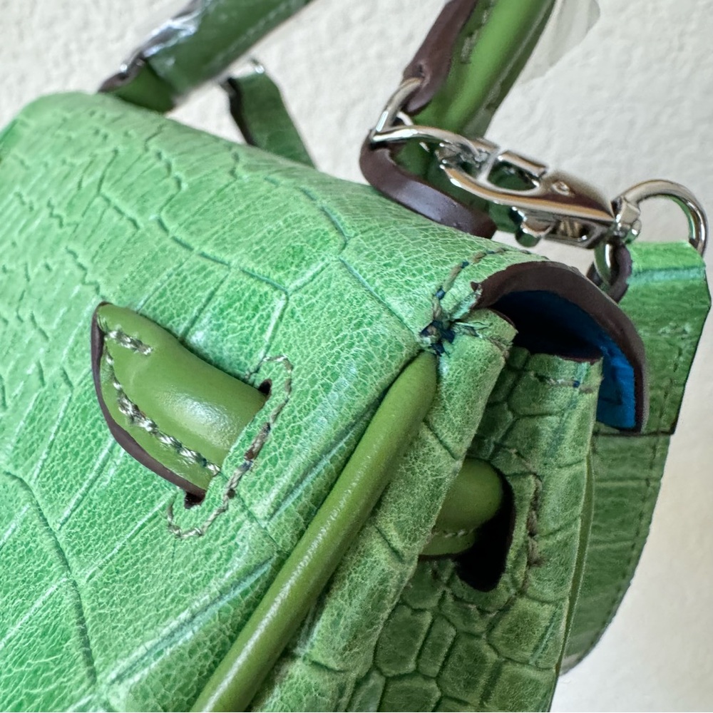 Leather Embossed Top handle Doll Bag - Picture 8 of 16